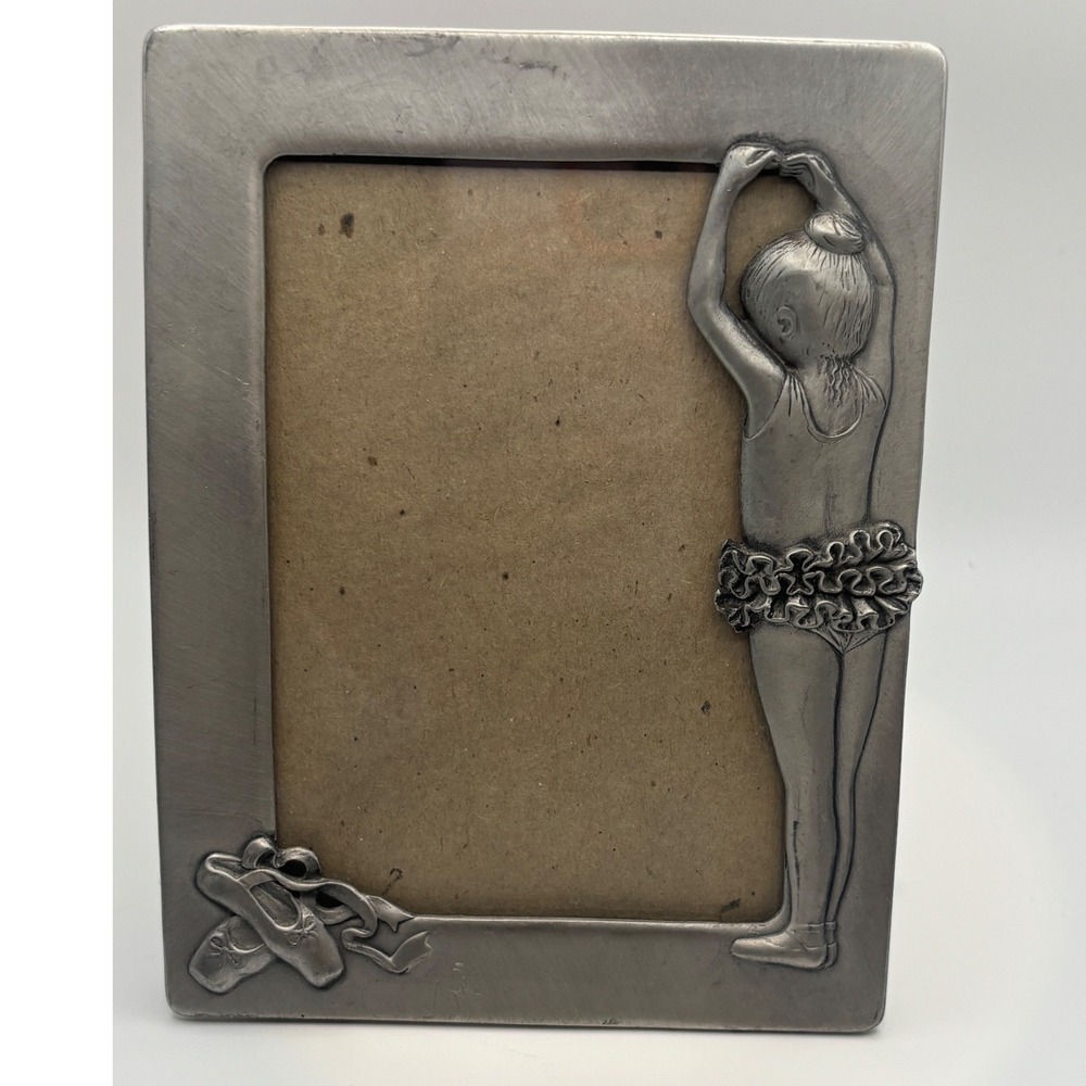 Vintage Seagull Pewter Ballerina Picture Frame  Metal Ballet Shoes 3x4.5 Canada